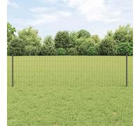 GeenYuu Clôture en fil soudé acier recouvert de PVC 50 x 0,6 m avec poteaux 1,8 x 100 cm kit panneau clôture jardin terrasse extérieur modulable pour séparation sécurité intimité décoratif