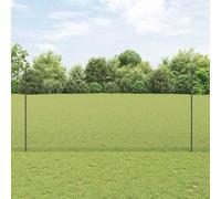 GeenYuu Clôture hexagonale gris 10 x 1,5 m avec poteaux acier pour jardin terrasse extérieur, panneau grillage treillis barrière occultation, protection séparation périmètre sécurité