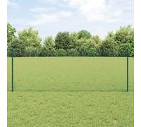 GeenYuu Clôture hexagonale verte en acier avec poteaux 10 x 0,8 m pour jardin terrasse extérieur, panneau grillage treillis barrière protection séparation clôture palissade occultation balcon