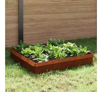 GeenYuu Clôtures Anti-limaces en Acier rouillé 8 pcs 100x3,5x25 cm pour Bordure Jardin, délimitation pelouse, Protection extérieur, séparation Massif et aménagement paysager