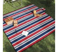 GeenYuu Couverture de Pique-Nique Pliable 200x200 cm en Velours avec Film Aluminium, Sac de Transport Compact, idéale Camping randonnée Bivouac Trekking pour activités Plein air et Repas