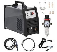 GeenYuu Cutter à plasma 40 A gris et noir avec torche de coupe, câble de masse, buse et électrode pour découpe acier inox, métal, tôle, bricolage et réparation atelier garage