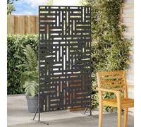 GeenYuu Écran de confidentialité en acier noir 100 x 50 x 180 cm panneau brise vue jardin terrasse extérieur séparation intimité protection occultation décoratif