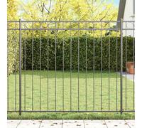 GeenYuu Élément de clôture ASSEN Gris en acier 170 x 120 cm panneau clôture barrière palissade pour jardin terrasse extérieur délimitation séparation occultation sécurité intimité décoratif