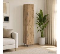GeenYuu Ensemble de Meubles 2 pièces chêne Artisanal Bois d'ingénierie Rangement Salon séjour Bureau Chambre entrée avec Buffet et Armoire Murale Design Fonctionnel