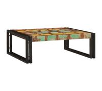 GeenYuu Étagère de Salle de Bain en Fer et Bois Massif recyclé 65 x 50 x 23 cm Meuble lavabo Rangement sous évier Vasque Colonne Placard pour Organiser Espace buanderie