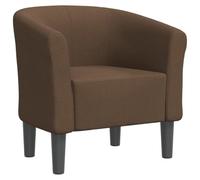 GeenYuu Fauteuil club/d'accent en tissu marron avec structure en bois de pin - 70 x 56 x 68 cm - Pour salon, chambre à coucher, bureau - Fauteuil relaxant confortable avec assise rembourrée et housse