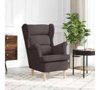 GeenYuu Fauteuil en tissu marron foncé 74 x 84 x 100 cm avec rembourrage et accoudoirs, chaise de salon pour salon, chambre à coucher, bureau, relaxation, club, lecture, calme, chaise avec dossier et