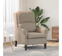 GeenYuu Fauteuil taupe en microfibre 76 x 94 x 102 cm avec cadre en bois, fauteuil de relaxation confortable pour salon et chambre à coucher, chaise rectangulaire ergonomique avec rembourrage durable