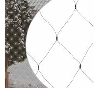 GeenYuu Filet lumineux de Noël 4 x 4 m 544 LED blanc froid avec 8 effets de lumière, matériau PVC, câble d'extension de 5 m, étanche IP44 pour intérieur et extérieur, décoration de jardin, balcon