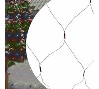GeenYuu Filet lumineux de Noël 4 x 4 m 544 LED multicolore intérieur extérieur PVC économie d'énergie avec 8 effets lumineux et câble d'extension de 5 m pour jardin, balcon, terrasse, fenêtre, fête