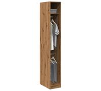 GeenYuu Garde-Robe chêne Artisanal Bois d'ingénierie 30x50x200 cm Armoire penderie Dressing Rangement vêtement avec Porte et étagère pour Chambre Salon entrée Bureau
