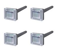 GeenYuu Kit 4 répulsifs solaires à ultrasons pour rongeurs et Animaux, extérieur Jardin terrasse pelouse, dissuade Pigeons, Renards, fouines, Lapins, protège Potager sans Bruit