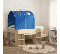 GeenYuu Lit Cadre en Bois d'ingénierie chêne Sonoma avec sommier à Lattes et Rangement, Banquette gigogne 3 pièces Bleu, pour Chambre Enfant Adulte Studio, Design Plateforme Compact et Fonctionnel