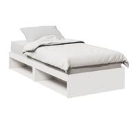 GeenYuu Lit de Jour Bois de pin Massif Blanc 90x200 cm Cadre avec sommier à Lattes Plateforme Rangement tiroir Meuble Chambre Adulte Enfant canapé Multifonction