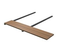 GeenYuu Lot de 108 lames de terrasse WPC couleur teck - 400 x 14 x 2 cm - Avec clips et vis - Clip de démarrage pour terrasse, jardin, terrasse - Durable et facile d'entretien