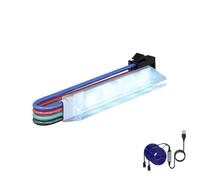 GeenYuu Lot de 2 bandes LED noires et multicolores 1745 mm avec alimentation USB pour intérieur, salon, chambre à coucher, fête, éclairage et décoration
