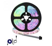 GeenYuu Lot de 2 bandes LED noires et transparentes - 2500 mm - Éclairage intérieur - Source d'alimentation USB - Flexible - Pour salon, chambre, fête, terrasse, décoration, ambiance