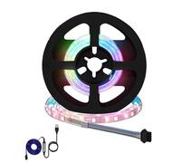 GeenYuu Lot de 2 bandes LED noires et transparentes 400 mm, alimentées par USB, éclairage intérieur pour chambre, balcon, terrasse, polyvalent, design moderne, solution lumineuse flexible pour