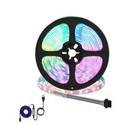 GeenYuu Lot de 2 bandes LED noires et transparentes - 4700 mm - Éclairage intérieur avec alimentation USB - Guirlande lumineuse flexible pour salon, fête, Noël et décoration romantique