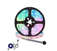 GeenYuu Lot de 2 bandes LED noires transparentes 2500 mm USB Éclairage intérieur flexible avec changement de couleur pour salon, chambre à coucher, fête Décoration et ambiance