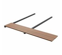 GeenYuu Lot de 30 lames de terrasse WPC teck - 220 x 14 x 2 cm - Matériau robuste pour terrasse et jardin - Avec clips et vis en acier inoxydable - Montage et entretien faciles