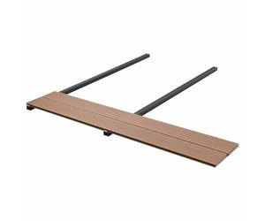 GeenYuu Lot de 48 lames de terrasse en bois de teck WPC - 400 x 14 x 2 cm - Avec clips en acier inoxydable et vis - Pour terrasse, jardin et intérieur - Nettoyage facile et utilisation durable