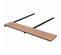 GeenYuu Lot de 56 lames de terrasse WPC marron 400 x 14 x 2 cm avec clips en acier inoxydable, entretoises en plastique, vis pour terrasse, extérieur, facile d'entretien et design moderne