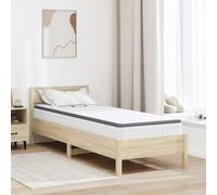 GeenYuu Matelas à Ressorts Bonnell Blanc et Gris 80 x 200 cm avec Mousse de Couchage, Soutien modéré Ergonomique, literie Confortable pour Chambre Adulte, Sommeil réparateur et Relaxation optimale