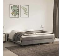 GeenYuu Matelas à Ressorts ensachés 160 x 220 cm Gris Clair en Velours avec Mousse Ergonomique Ferme et Housse Amovible pour literie Chambre Adulte Enfant Repos Nuit Sommeil