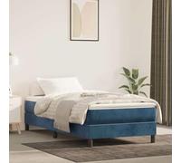 GeenYuu Matelas à Ressorts ensachés 90 x 220 cm Bleu foncé en Velours avec Mousse Ergonomique Ferme et Respirant pour literie Chambre Adulte Enfant, Soutien Dos, Nuit Repos et Relaxation