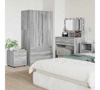GeenYuu Meuble de Salle de Bain Gris Sonoma en Bois d'ingénierie 40,5 x 40 x 44 cm avec tiroir, Armoire Rangement Minimaliste pour Salle de Bain, Placard vestiaire Pratique et élégant