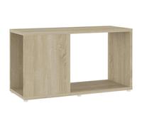 GeenYuu Meuble TV chêne Sonoma en Bois d'ingénierie 60x24x32 cm avec étagère de Rangement modulable pour Salon Bureau Chambre, Meuble bibliothèque pour Livres dossiers Vinyle et bibelots