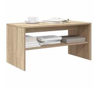 GeenYuu Meuble TV chêne Sonoma en Bois d'ingénierie 80 x 40 x 40 cm avec étagère et Rangement, Console multimédia pour Salon séjour, Support Stable pour télévision et appareils Audio vidéo