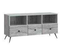 GeenYuu Meuble TV en Bois d'ingénierie Sonoma Gris 102 x 34,5 x 50 cm avec tiroirs, Rangement Multifonction pour Salon séjour, Console Audio vidéo Design Moderne Industriel
