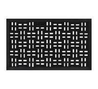 GeenYuu Paillasson en Caoutchouc 45x75 cm Noir Tapis d'entrée antidérapant Absorbant Boue et Pluie pour seuil Porte intérieur extérieur Balcon Jardin terrasse Maison