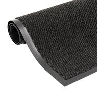 GeenYuu Paillasson touffeté 60x180 cm Noir en polypropylène antidérapant Absorbant pour entrée Porte seuil intérieur extérieur terrasse Balcon Protection Sol