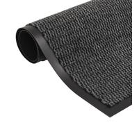 GeenYuu Paillassons rectangulaires Anthracite 90 x 150 cm 2 pcs Tapis antidérapant Absorbant pour entrée intérieur extérieur Protection Sol Balcon terrasse