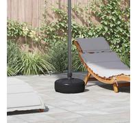 GeenYuu Pied de parasol noir en plastique, capacité de 15 l, rempli d'eau ou de sable, base stable pour jardin, balcon, terrasse, porte-parasol mobile avec poignée et entrée d'eau