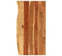 GeenYuu Plateau de lavabo de salle de bain en bois d'acacia massif 100 x 52 x 3,8 cm, poli et lasuré avec bord d'arbre naturel, matériau robuste pour salle de bain et cuisine, durable et résistant à