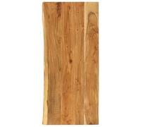 GeenYuu Plateau de lavabo de salle de bain en bois d'acacia massif - 114 x 52 x 4 cm - Finition polie - Avec bord d'arbre - Robuste et durable - Pour salle de bain et cuisine - Accessoire pour lavabo