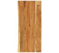 GeenYuu Plateau de lavabo de salle de bain en bois massif d'acacia 114 x 52 x 2,5 cm poli laqué avec bord d'arbre, lavabo rustique pour salle de bain et cuisine, durable, robuste, résistant à