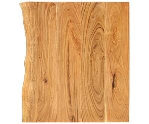 GeenYuu Plateau de lavabo de salle de bain en bois massif d'acacia 58 x 52 x 3,8 cm avec bord d'arbre poli laqué robuste et durable comme pièce de rechange et accessoire d'évier pour salle de bain et