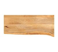GeenYuu Plateau de table avec bord d'arbre en bois de manguier massif - 70 x 40 x 3,8 cm - Plateau de meuble naturel pour table à manger, plan de travail, plateau de bureau, plaque de rechange
