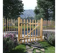 GeenYuu Portail de clôture simple en bois de noisetier, 100 x 100 cm, portail de jardin avec charnières métalliques et crochets de cabine pour jardin, cour, entrée, clôture, brise-vue, sécurité