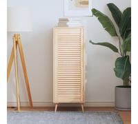 GeenYuu Porte d'armoire à persiennes en bois de pin massif 99,3x39,4 cm pour meuble cuisine placard armoire caisson rangement, panneau de rénovation pour buffet vaisselier cellier buanderie