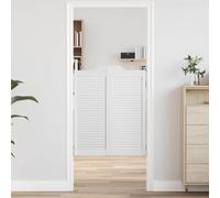 GeenYuu Portes battantes blanches 100 x 40 cm en pin massif pour porte d'entrée, porte d'entrée, porte extérieure, porte de sécurité, porte d'entrée latérale, porte avant, protection contre les