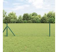 GeenYuu Poteau de clôture en acier enduit de poudre vert 52 pcs 3,2 x 80 cm pour jardin terrasse extérieur avec fixation support ancrage pour barrière grillage portillon