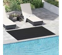 GeenYuu Revêtement de sol en caoutchouc noir 1,5 x 2 m pour jardin, balcon, terrasse, zones extérieures, résistant aux intempéries, résistant à l'hiver, robuste pour la vue, la protection contre le