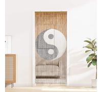 GeenYuu Rideau de porte anti-insectes multicolore 200 x 90 cm en bambou avec protection naturelle contre les moustiques pour porte, balcon et terrasse, rideau avec montage facile, moustiquaire